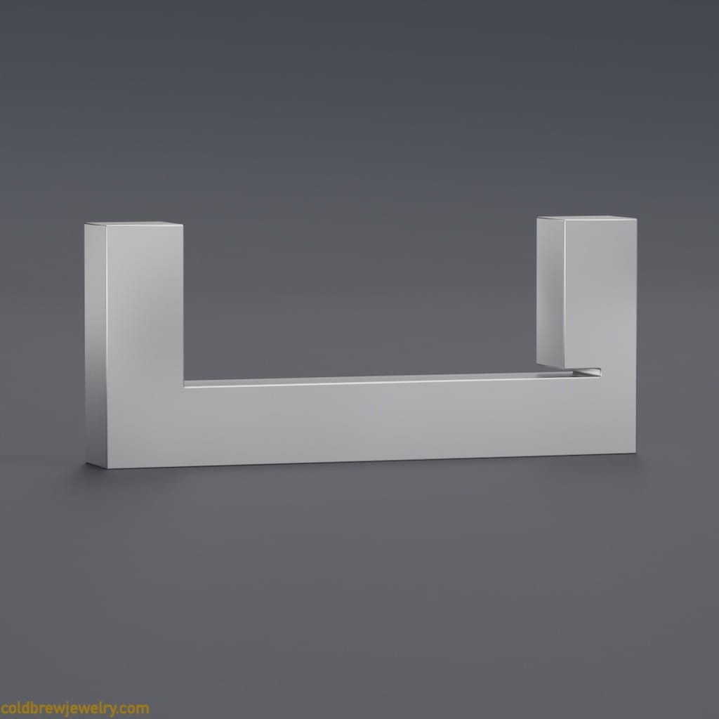 A cut to facilitate stone seat creation (rendered in 3D)