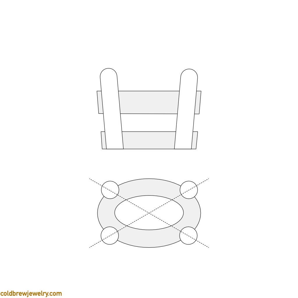 Oval setting drawing