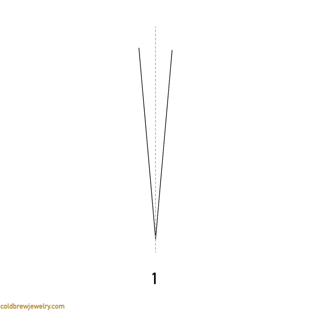 Step 1. The setting angle with a central line